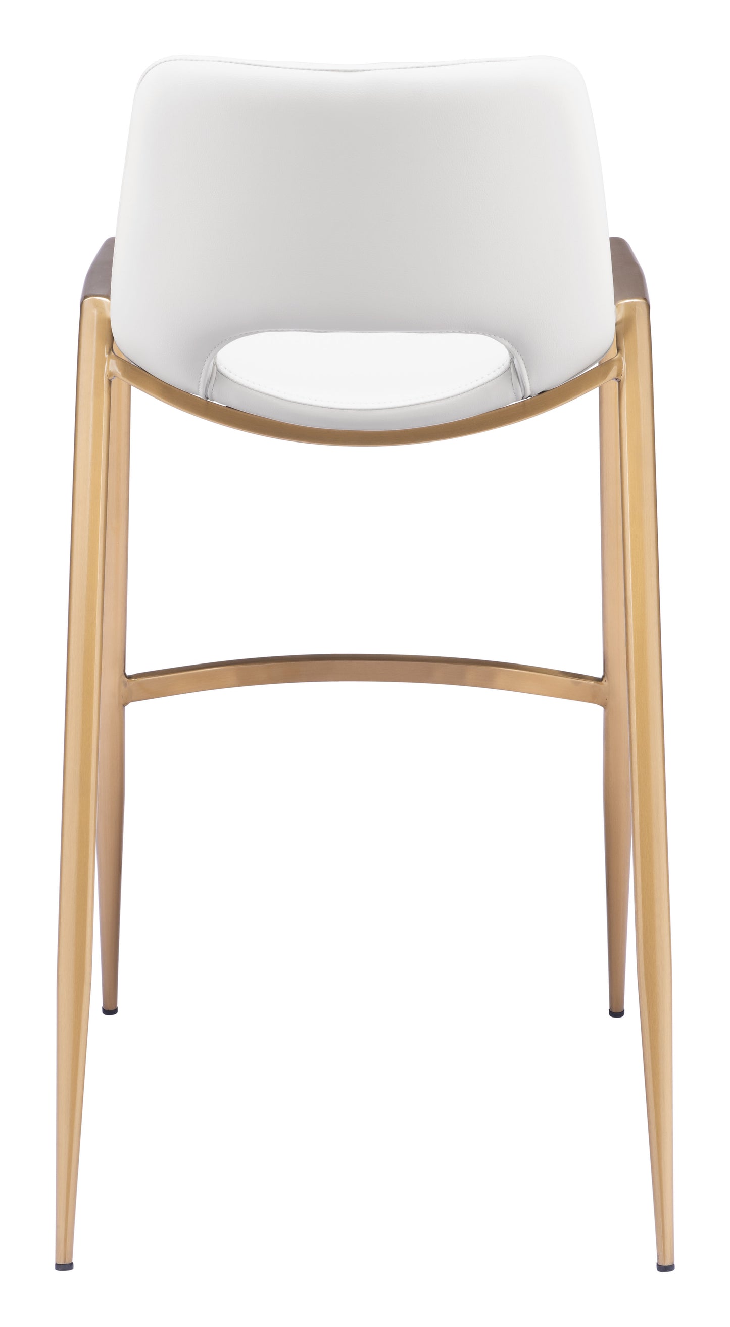 Desi Barstool (Set of 2) White & Gold