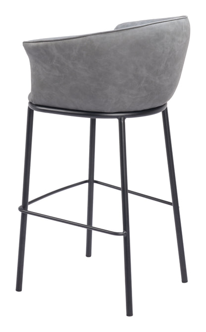 Garston Barstool Gray – Stylish and Comfortable Gray Barstool for Kitchen or Home Bar Area