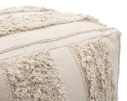 Peru Ottoman - Beige Elegant and Comfortable Ottoman for Modern Living Rooms and Spaces