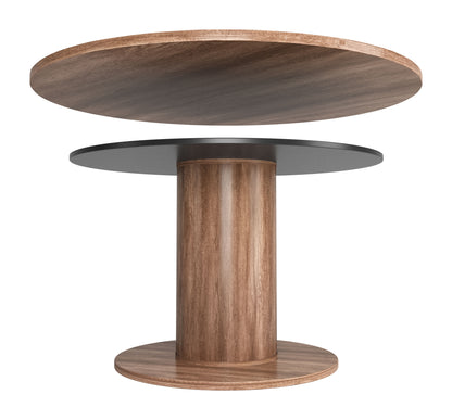Vault 2-in-1 Table Brown Dining and Games Table - Multi-functional Dining and Game Table with a Rich Brown Finish for Versatile Entertainment