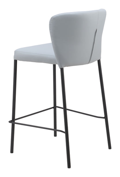 Linz Counter Stool Set of 2 - Contemporary Gray Design for Stylish Kitchens and Dining Spaces