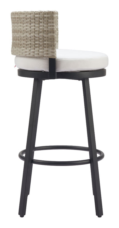 Midnight Wave Barstool White - Sleek & Modern Barstool with a Crisp White Finish and Unique Wave Design