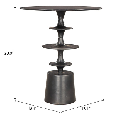 Renie Side Table Black – Sleek and Modern Black Accent for Living Room or Bedroom Decor