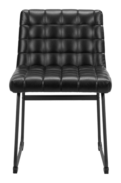Pago Dining Chair Set of 2 - Black Stylish and Modern Upholstered Chairs for Elegant Dining Rooms
