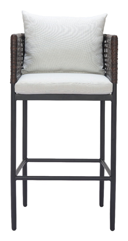 Palm Paradise Barstool Gray