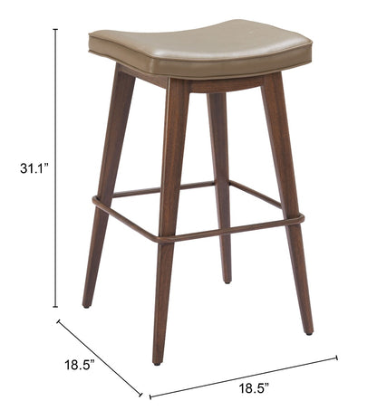 Divat Barstool (Set of 2) Taupe & Walnut