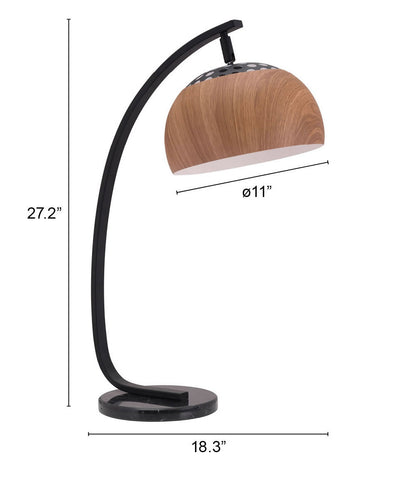 Brentwood Table Lamp Brown & Black