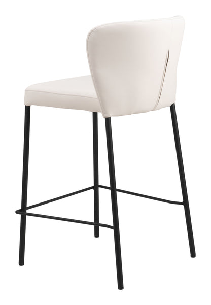 Linz Counter Stool Set of 2 - Elegant Cream Design for Modern Kitchens and Dining Areas