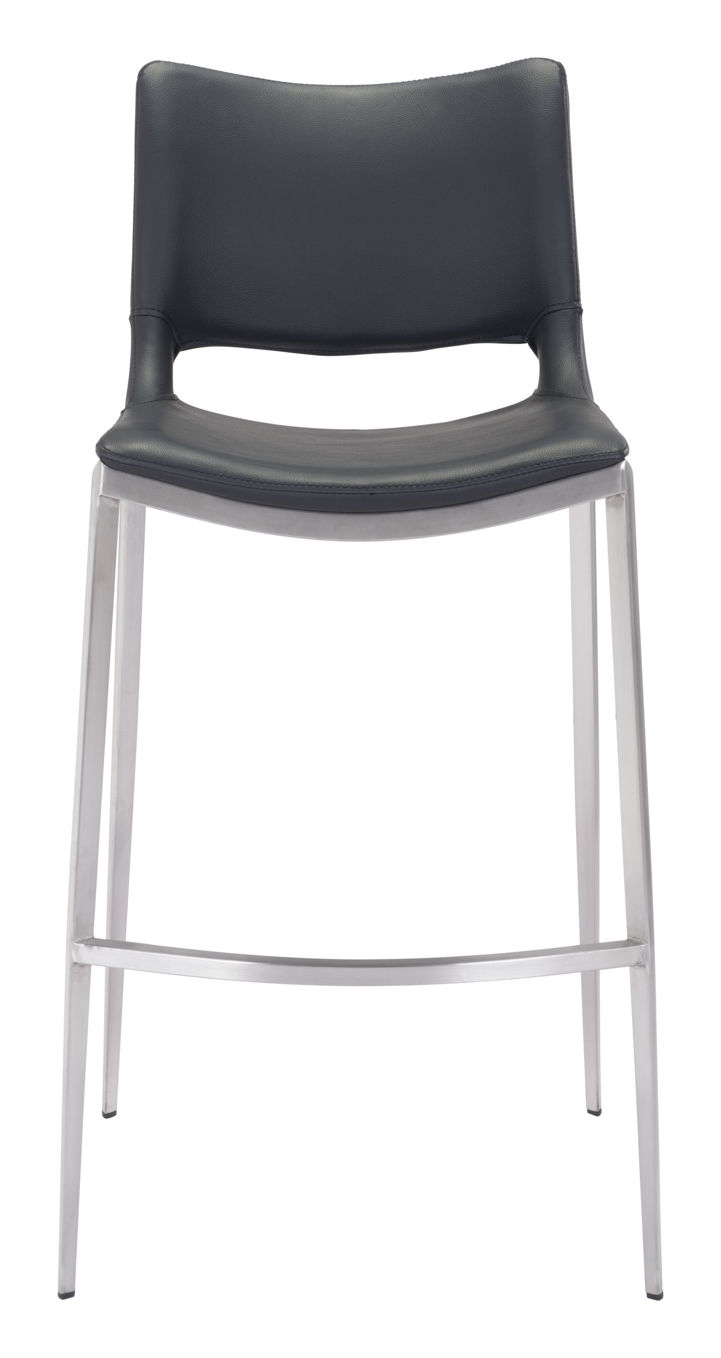 Ace Barstool (Set of 2) Black & Silver