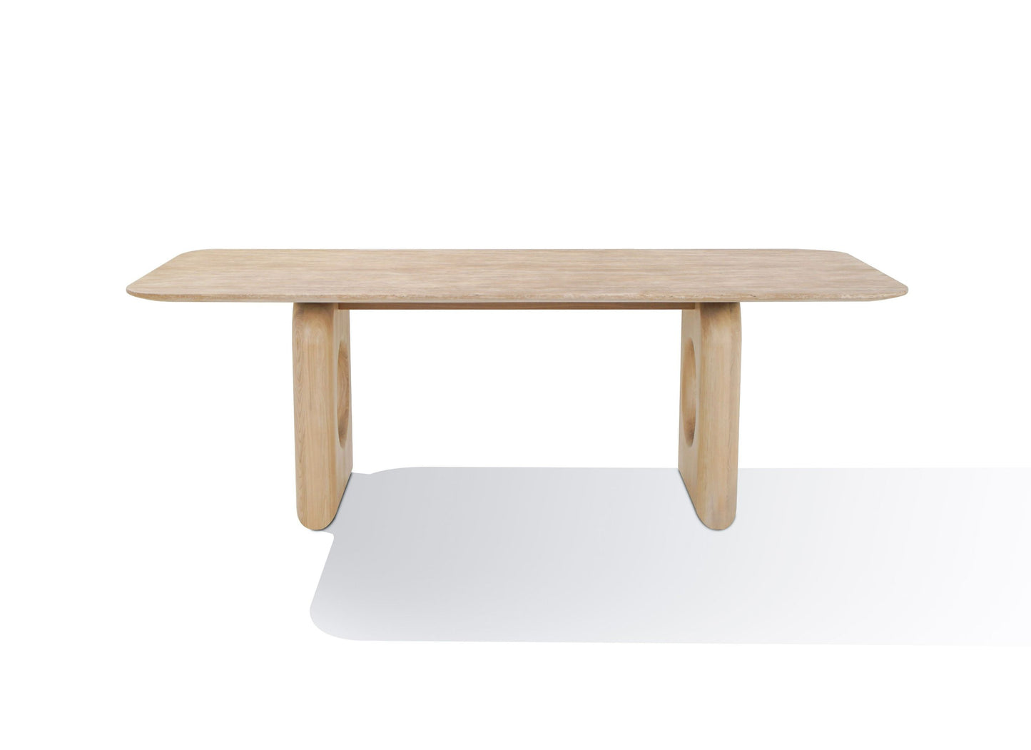 Nova Domus Osaka - Modern Faux Marble + Natural Ash Dining Table