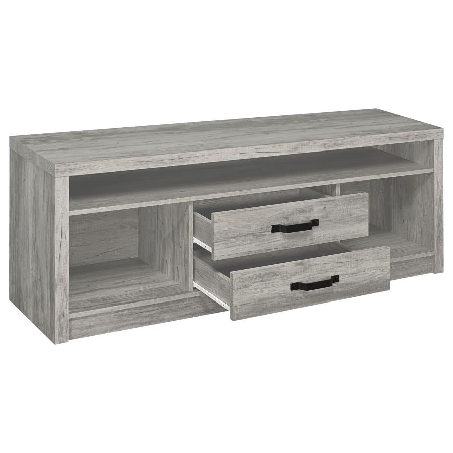 Burke 3-piece 59" TV Entertainment Center Grey Driftwood