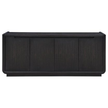 Leandro 72 Inch Burnished Black 4 Door TV Stand Media Console