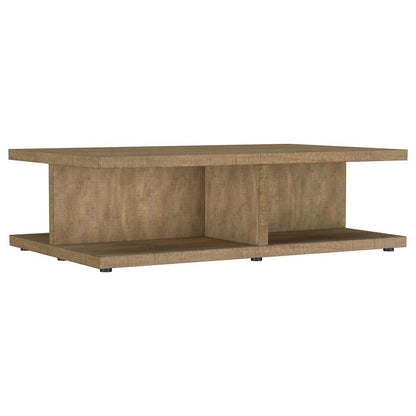 Cortona Square Mango Engineered Wood Cocktail Coffee Table – Stylish Modern Living Room Accent