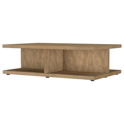 Cortona Square Mango Engineered Wood Cocktail Coffee Table – Stylish Modern Living Room Accent