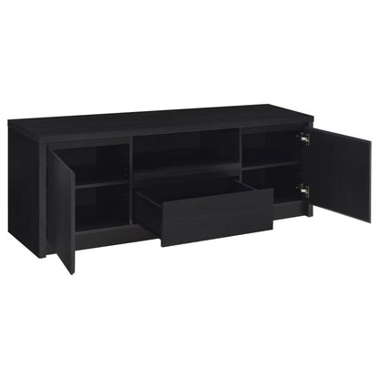Winfield 3-Piece Black Entertainment Center with 60-Inch TV Stand – Modern Media Console Set
