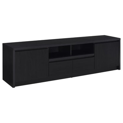 Winfield 3-Piece Black Entertainment Center with 78-Inch TV Stand – Modern Media Console Set