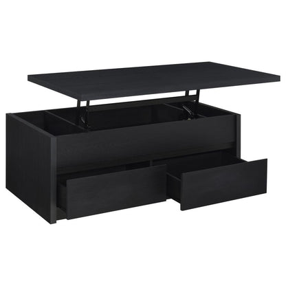 Knapp 3-Piece Black Lift-Top Coffee Table Set – Modern Storage & Functionality