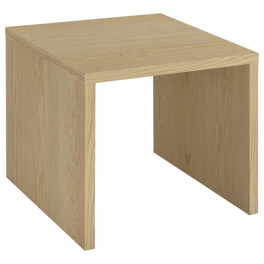 Canoga Light Oak Engineered Wood Accent Side End Table - Modern Living Room Furniture