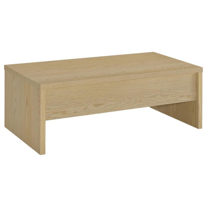 Canoga 2-Piece Lift Top Cocktail Coffee Table Set in Light Oak - Versatile Living Room Furniture