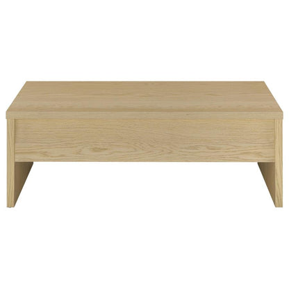 Canoga Light Oak Engineered Wood Lift Top Coffee Table - Functional Living Room Furniture