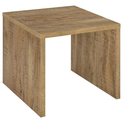 Canoga Light Oak Engineered Wood Accent Side End Table - Modern Living Room Furniture
