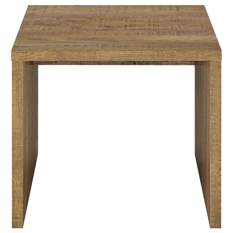 Canoga Light Oak Engineered Wood Accent Side End Table - Modern Living Room Furniture