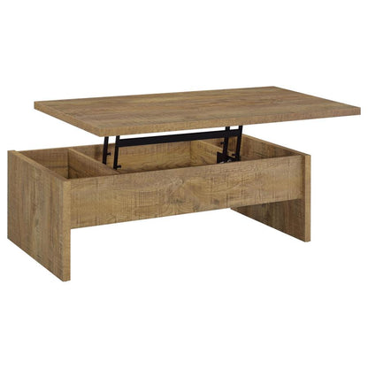Canoga Light Oak Engineered Wood Lift Top Coffee Table - Functional Living Room Furniture