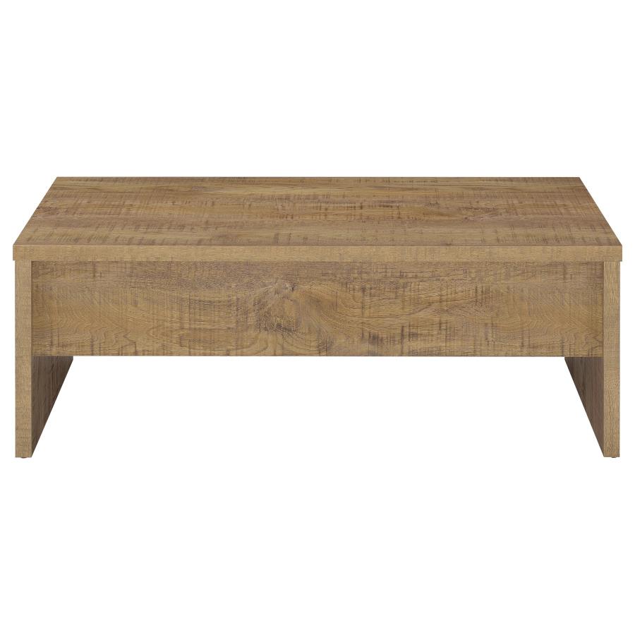 Canoga Light Oak Engineered Wood Lift Top Coffee Table - Functional Living Room Furniture