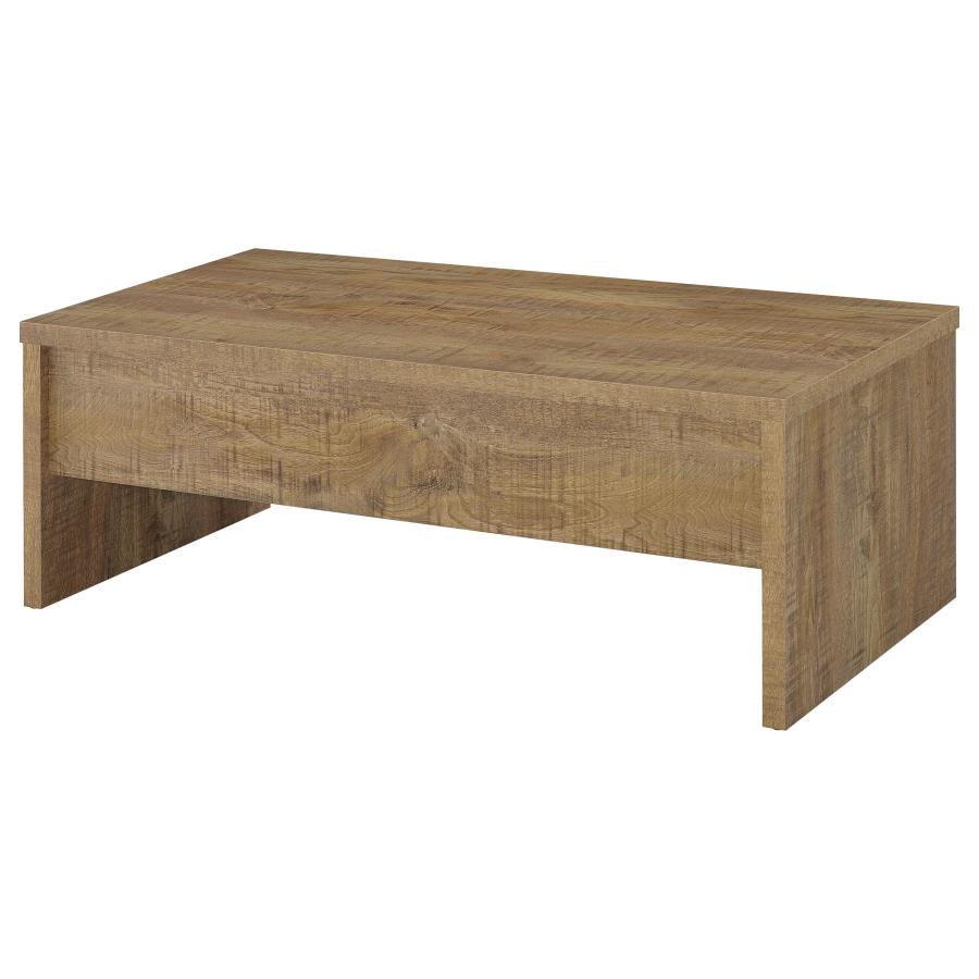 Canoga Light Oak Engineered Wood Lift Top Coffee Table - Functional Living Room Furniture