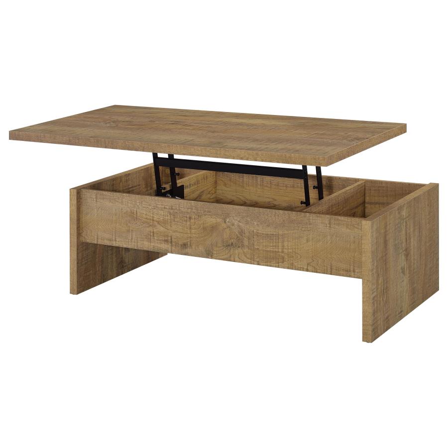 Canoga Light Oak Engineered Wood Lift Top Coffee Table - Functional Living Room Furniture