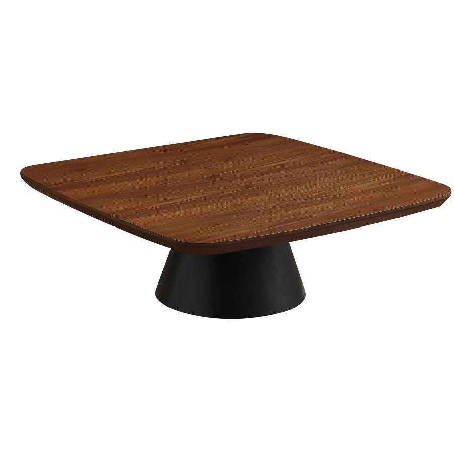 Eason 2-piece Coffee Table Set Walnut and Black