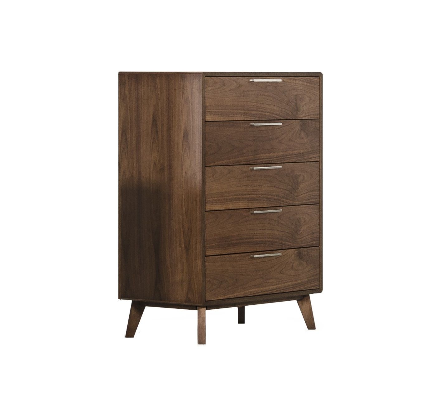 Soria Walnut 5-Drawers Chest