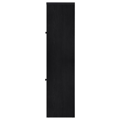 Denison 3-Piece Entertainment Center with 79-Inch TV Stand in Black - Modern Media Console Set