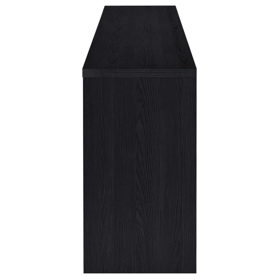 Denison 79-Inch Black 4-Door TV Stand - Modern Media Console Cabinet