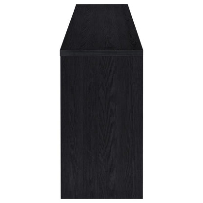 Denison 79-Inch Black 4-Door TV Stand - Modern Media Console Cabinet