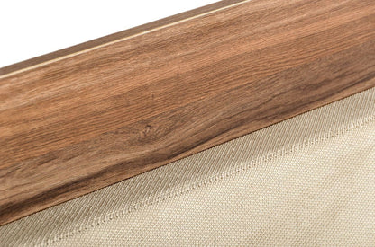 Matteo Italian Walnut with Fabric Bed and Nightstands