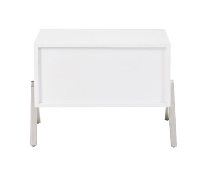 Candid White High Gloss Nightstand