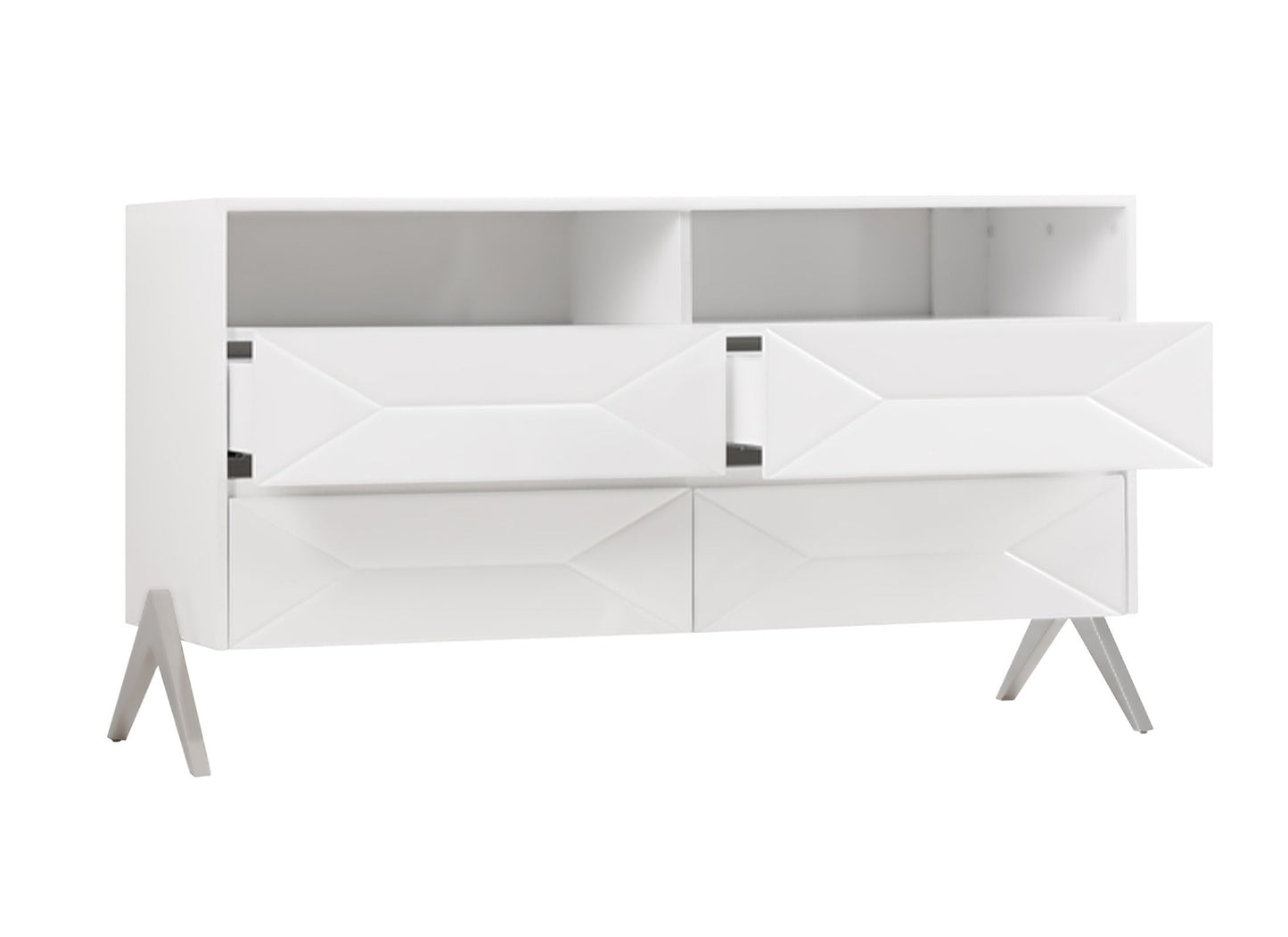 Candid White High Gloss Dresser