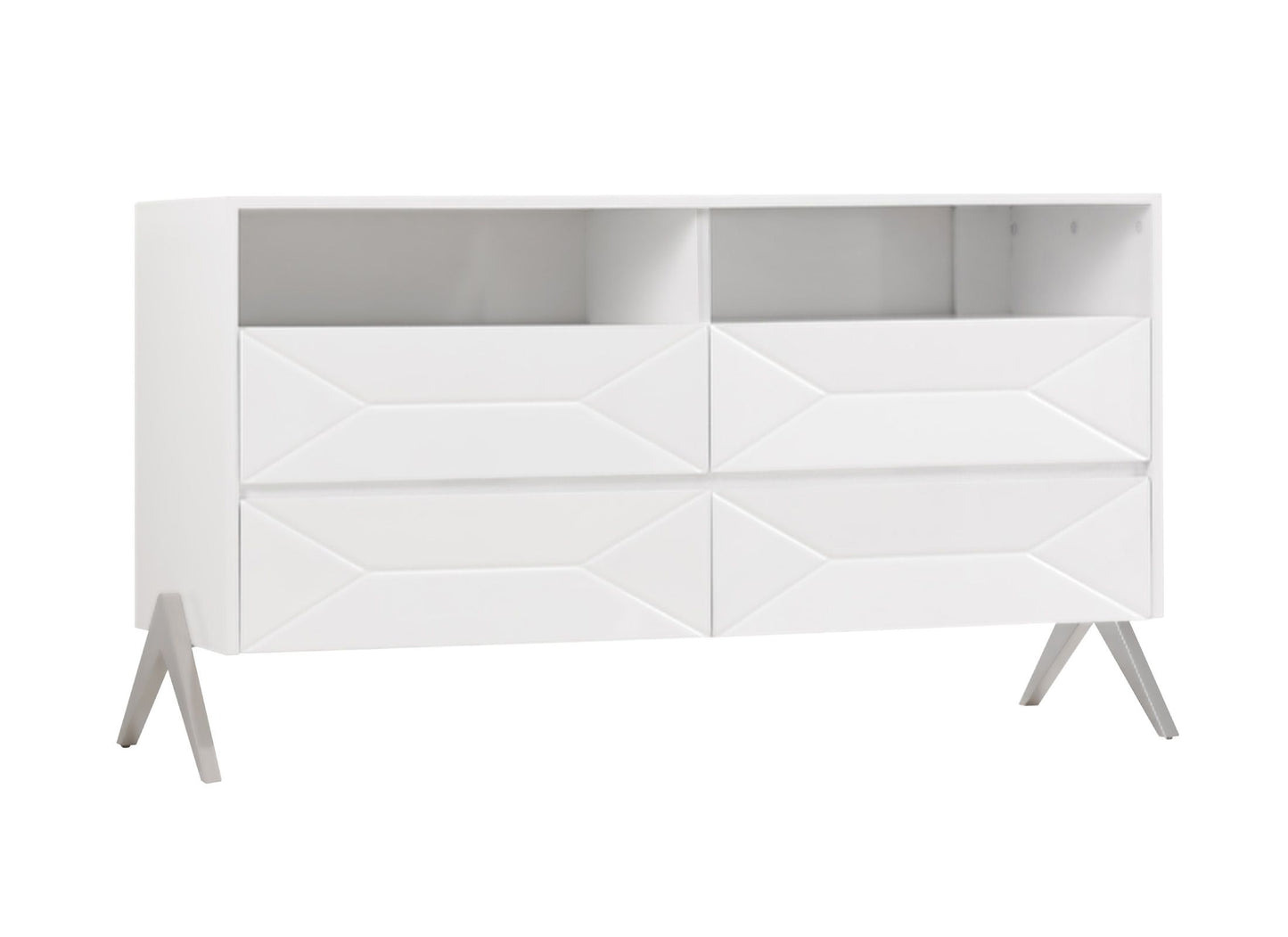 Candid White High Gloss Dresser