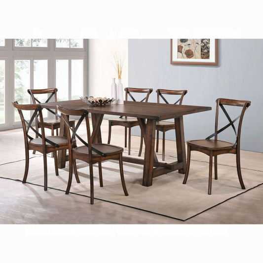 Kaelyn Dark Oak Finish Dining Table