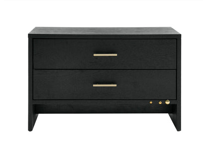 Wales Grey Ash Two Drawer Nightstand