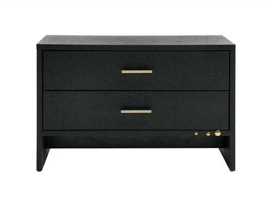 Wales Grey Ash Two Drawer Nightstand