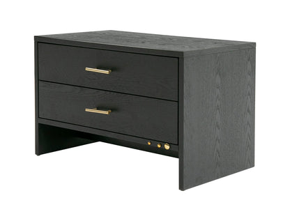 Wales Grey Ash Two Drawer Nightstand
