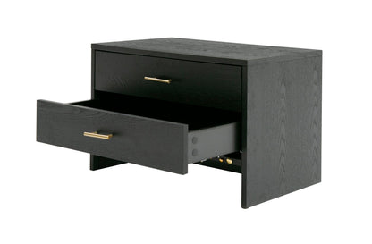 Wales Grey Ash Two Drawer Nightstand