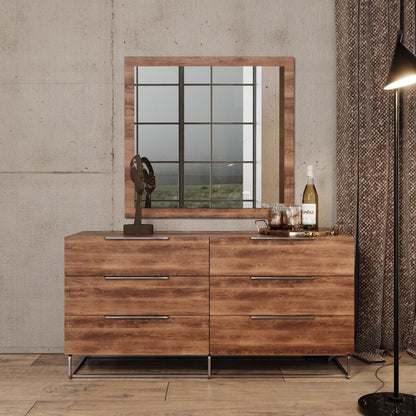 Lorenzo Italian Light Oak Dresser with 6 Soft-Closing Drawers