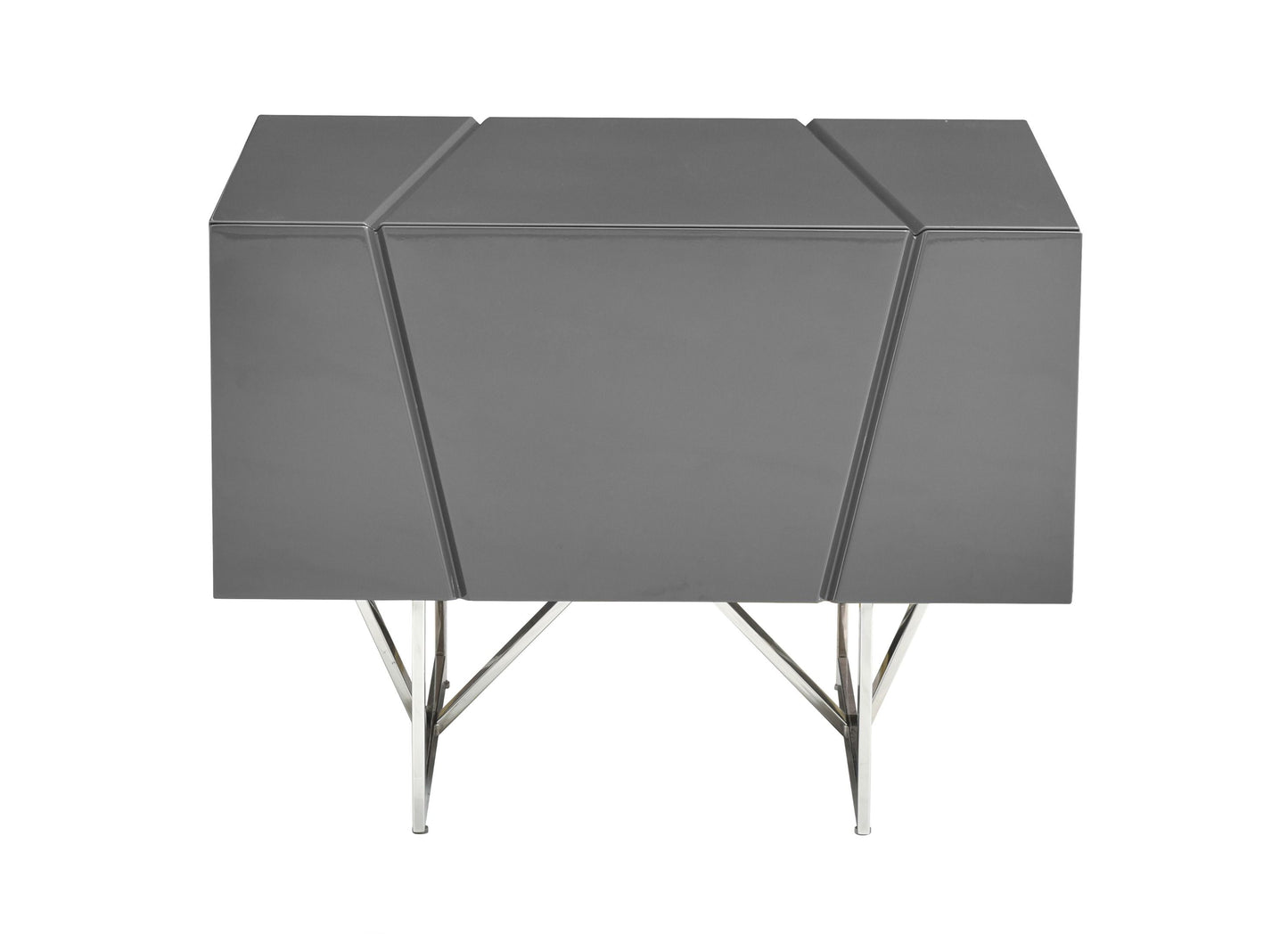 Chrysler High Gloss Grey Nightstand