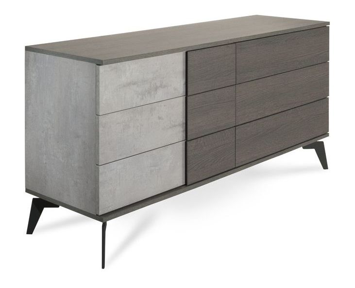 Palermo Italian Faux Concrete and Grey Dresser