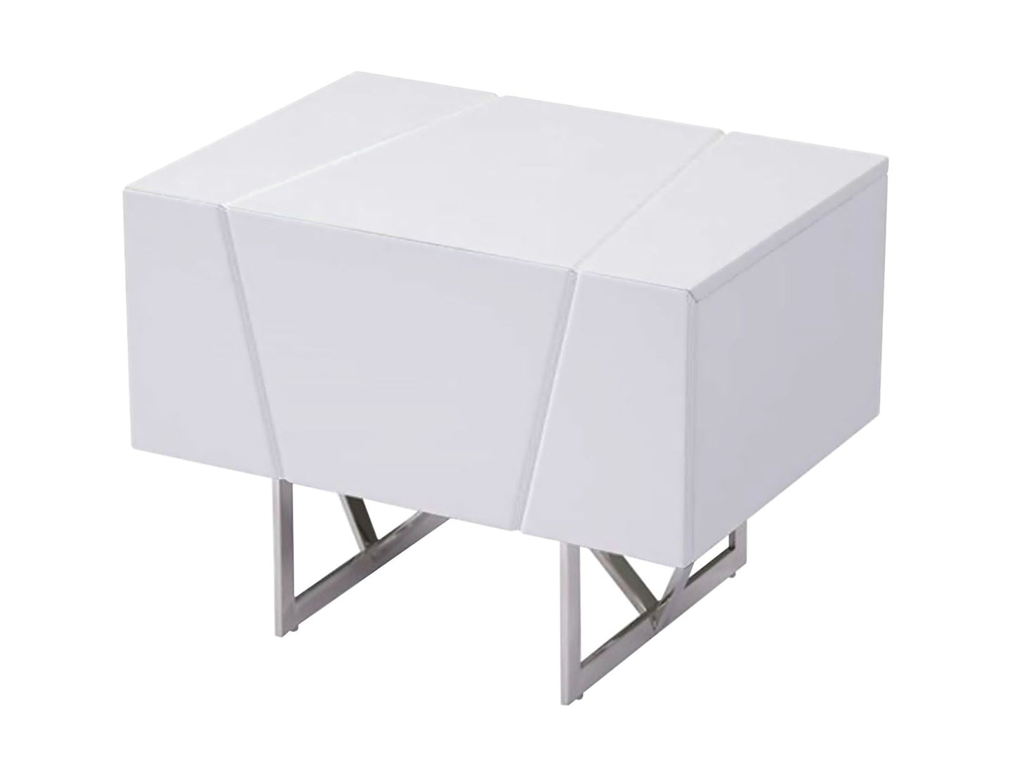 Chrysler High Gloss White Nightstand