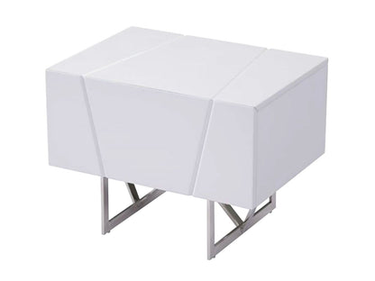 Chrysler High Gloss White Nightstand