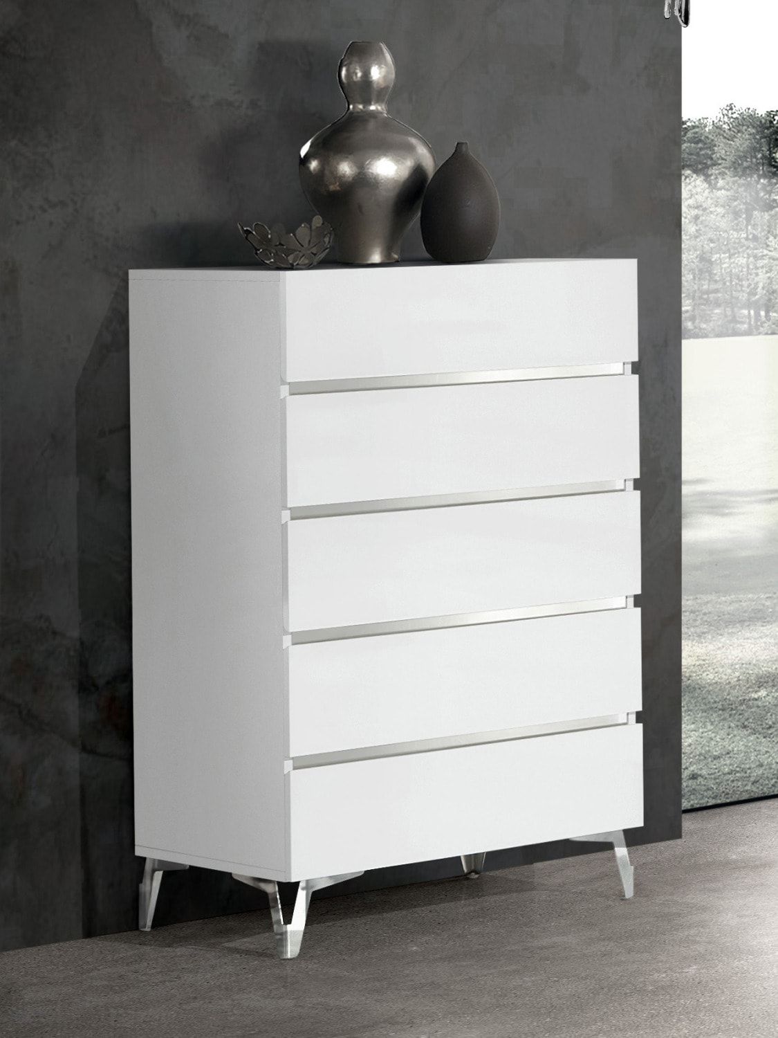 Angela Italian White Gloss Chest